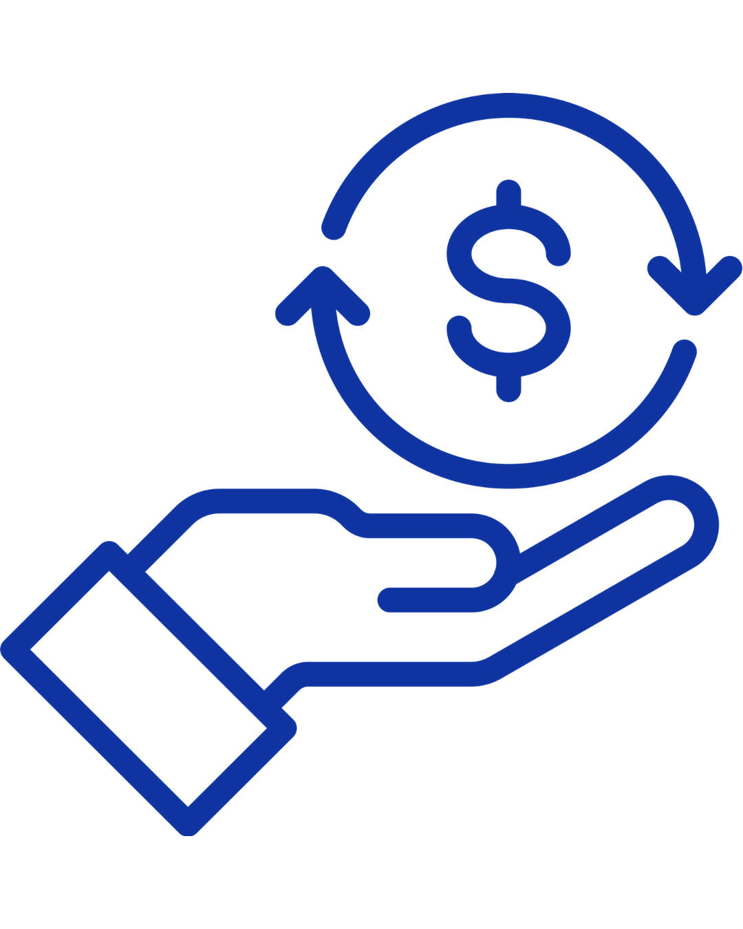 Hand holding out money
